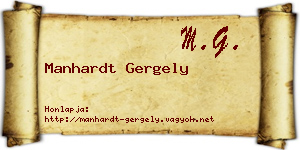 Manhardt Gergely névjegykártya