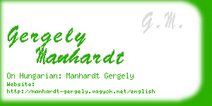 gergely manhardt business card